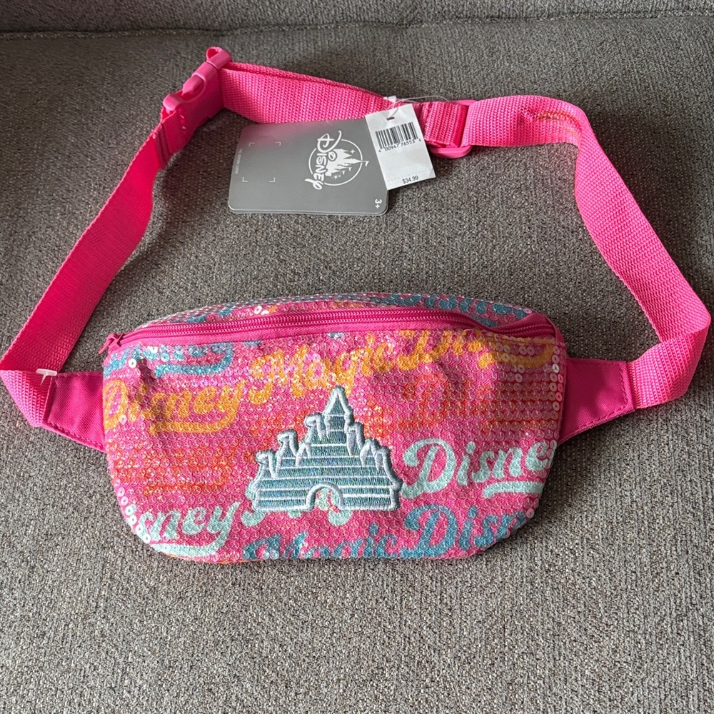 Disney Pink and Silver Sequin Kids Bag